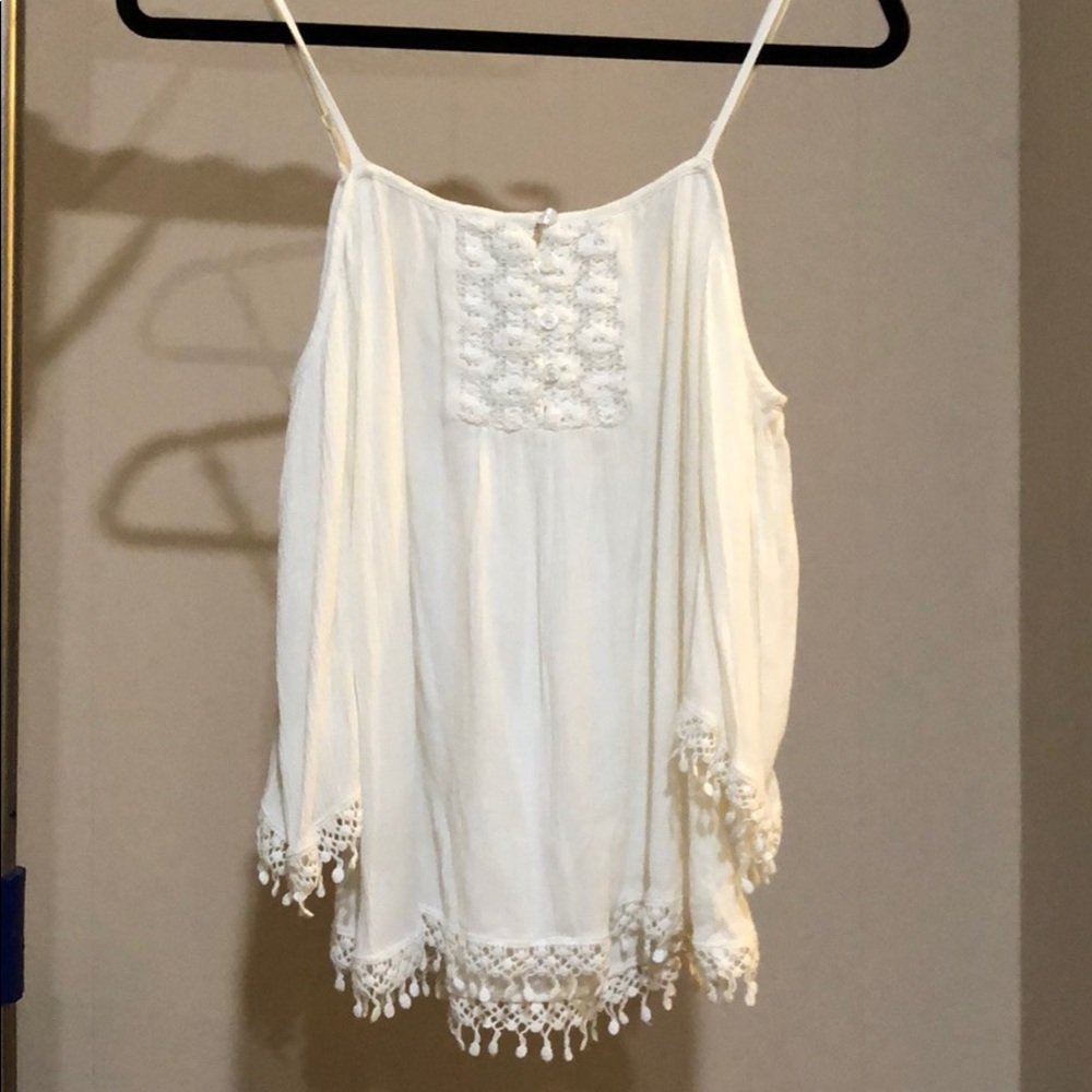 White strappy blouse
